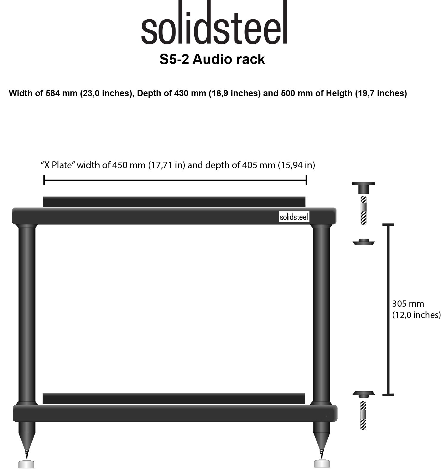 Solidsteel S5-2 dimension taille rack
