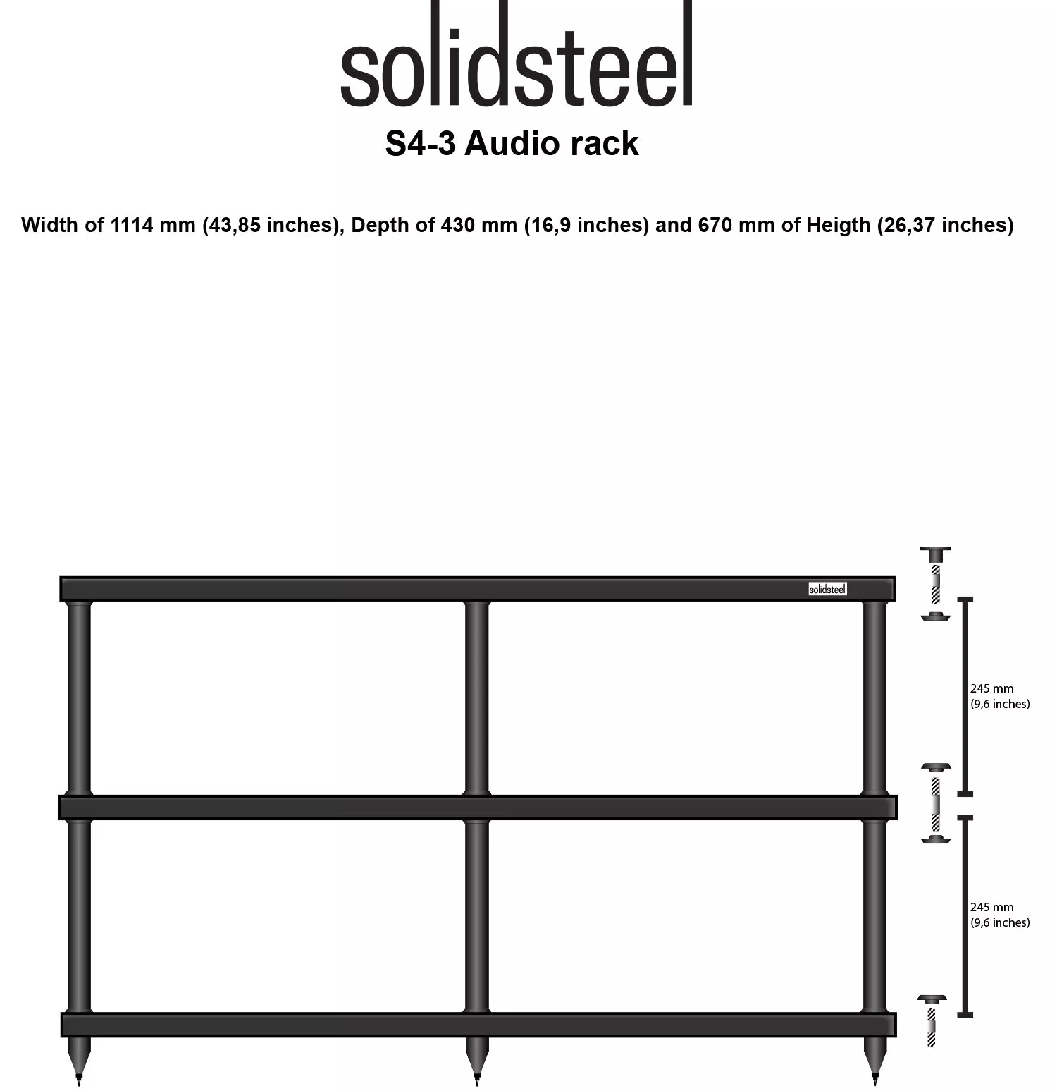 Solidsteel S4-3 dimensions taille