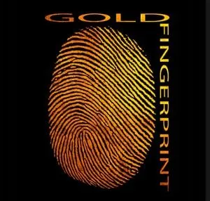 gold fingerprint logo award