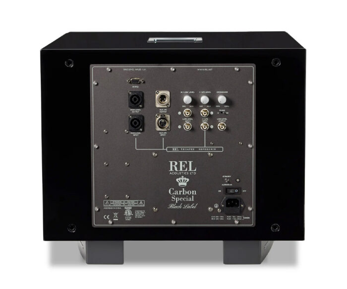 subwoofer rel black carbon special