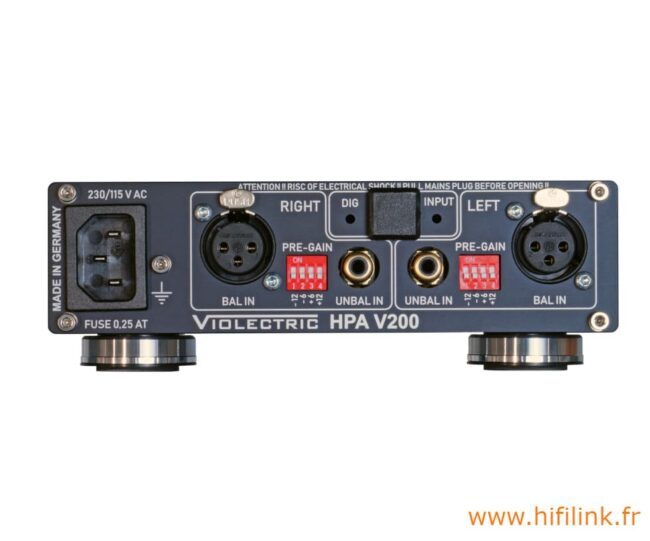 violectric hpa v200 connectiques