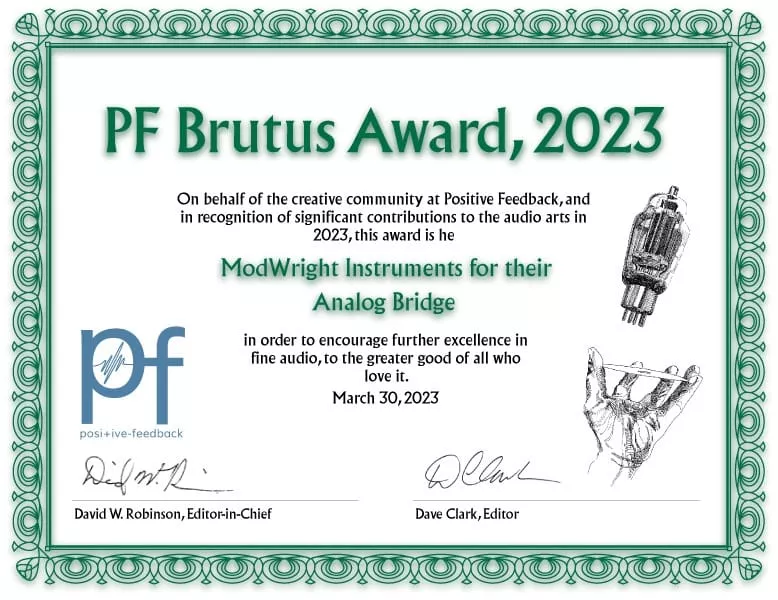 PF Brutus Award Modwright analog bridge