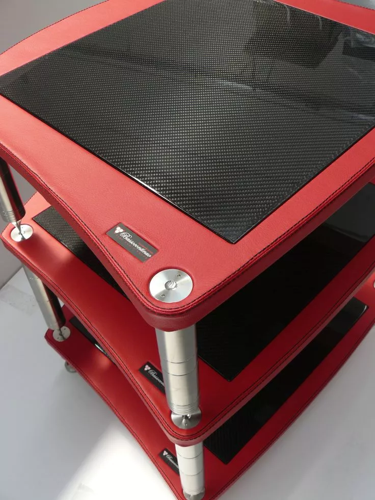 meuble hifi bassocontinuo rouge