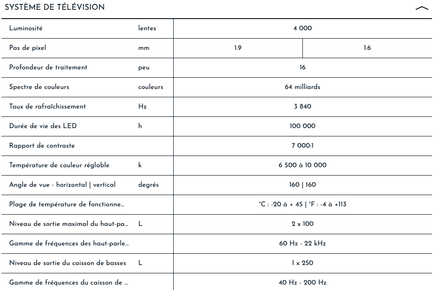 specification c seed tv outdoor N1