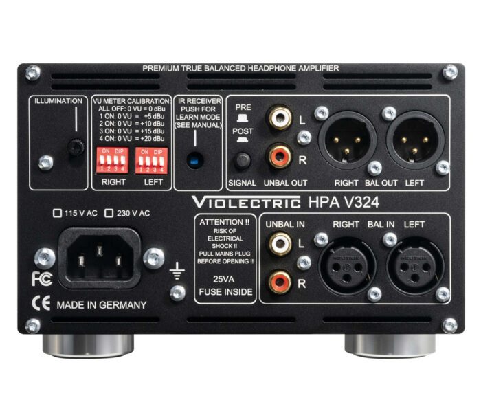 Violectric HPA V324 connectiques