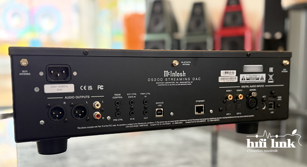 test d'écoute mc intosh ds 200 connectiques