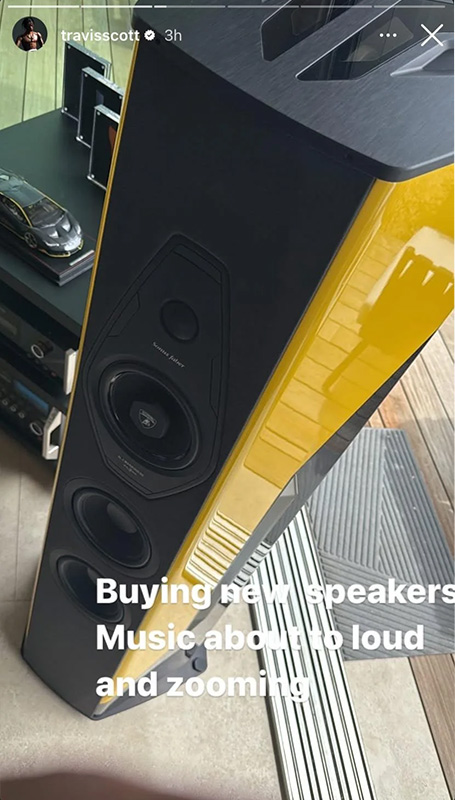 travis scott sonus faber lamborghini