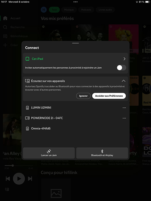 appareils compatibles Spotify Connect